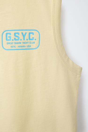 LOGO SLEEVELESS T-SHIRT - Yellow by Zara - Image 3