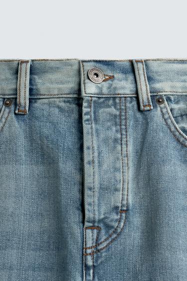 SR_A SELVEDGE STRAIGHT-LEG JEANS - Mid-blue by Zara - Image 9