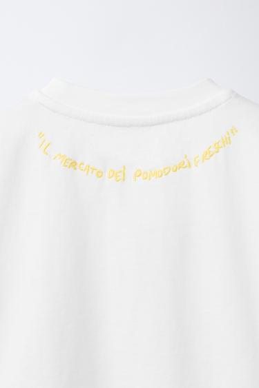 T-SHIRT À PIÈCE CITRONS - Blanc cassé de Zara - Image 3