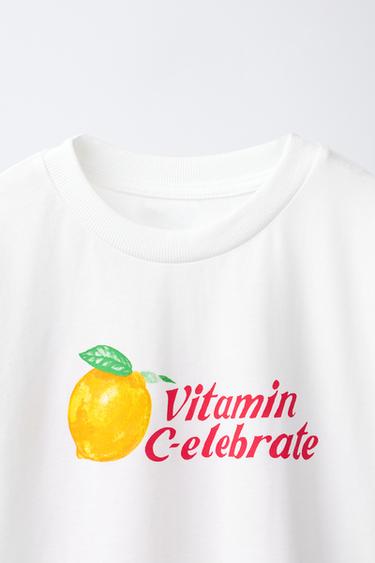 FRUIT PRINT T-SHIRT - White by Zara - Image 2