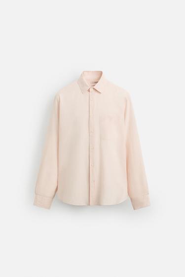 CHEMISE REGULAR FIT - Rose clair de Zara - Image 7