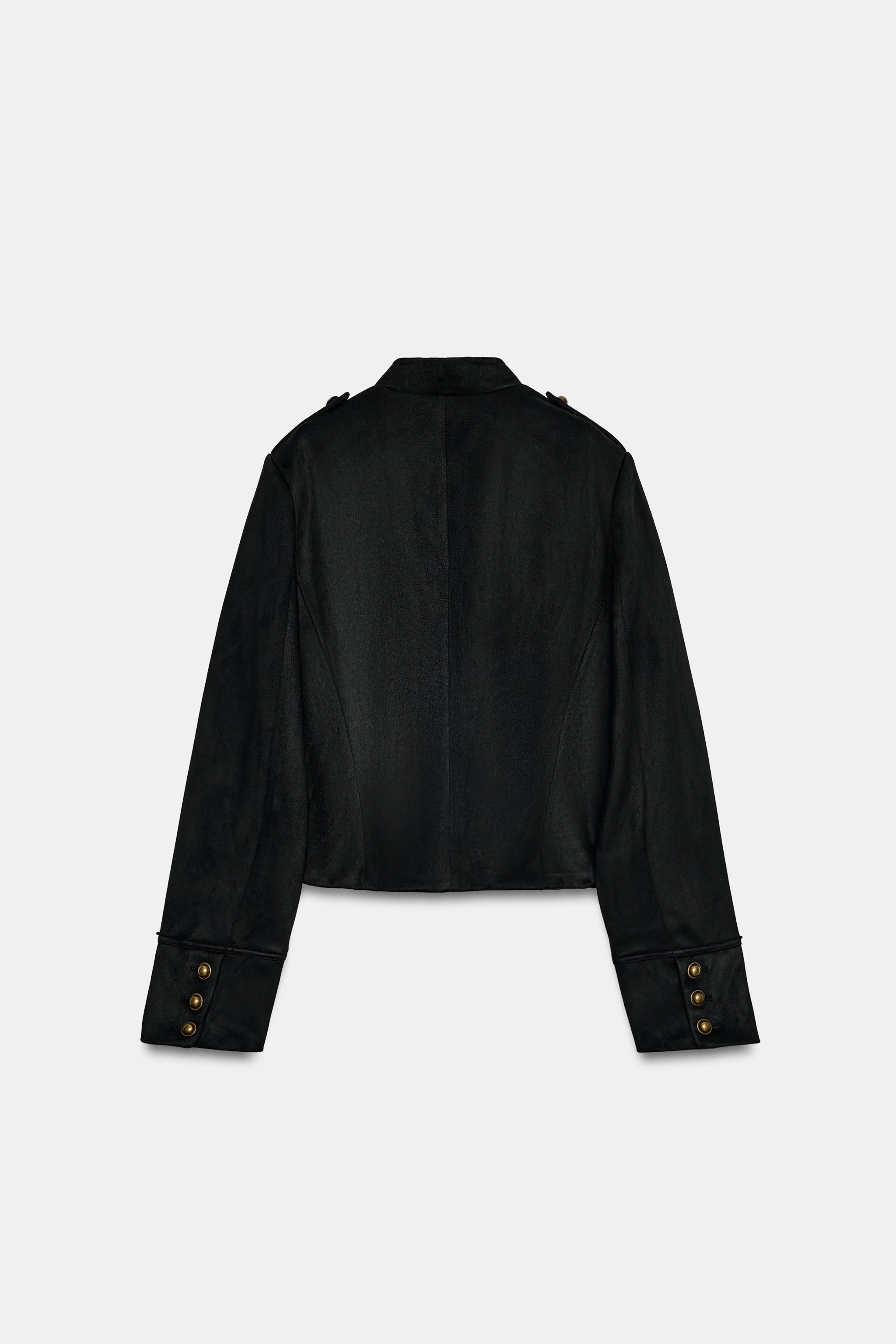 Женские куртки Zara FAUX SUEDE JACKET — фото 5
