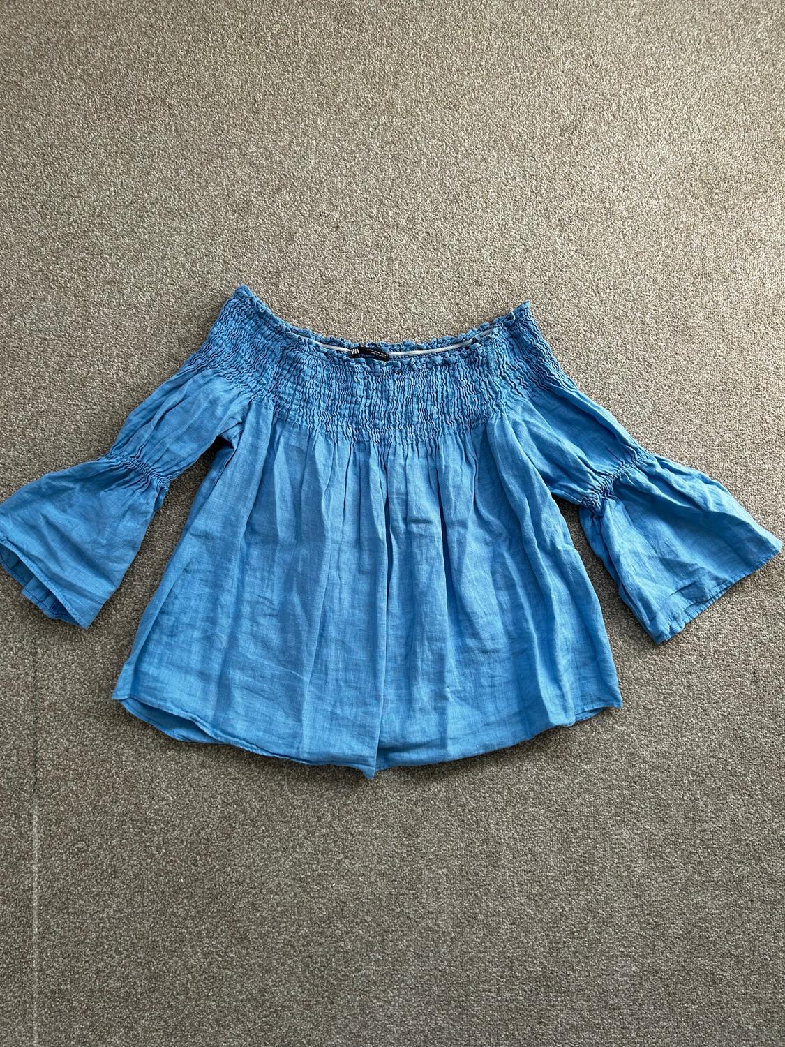 SHIRRED LINEN TOP - Image 2