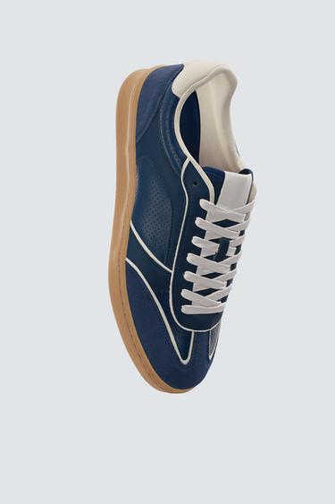 BASKETS SEMELLE CONTRASTÉE - Bleu foncé de Zara - Image 3