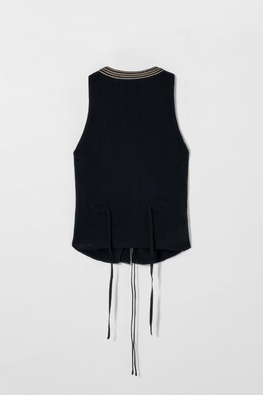 GILET BRODÉ KATE MOSS X ZARA - Noir de Zara - Image 2