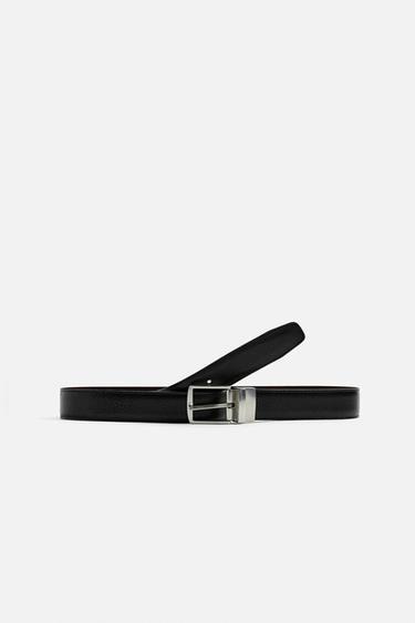 CINTURÓN REVERSIBLE PIEL - Negro de Zara