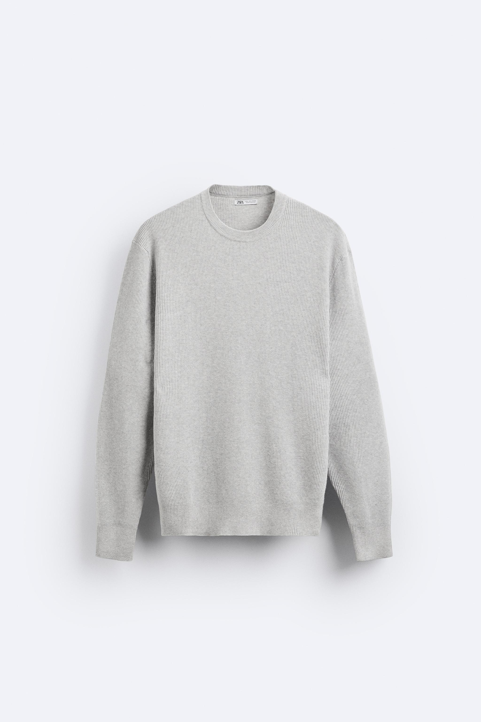 TEXTURED COTTON SWEATER