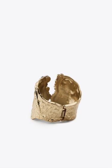 STONE BANGLE BRACELET - Golden by Zara - Image 3