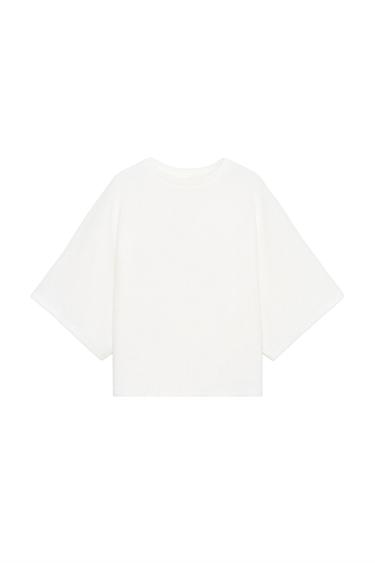 TOP RÚSTICO MANGA CORTA - Crudo de Zara