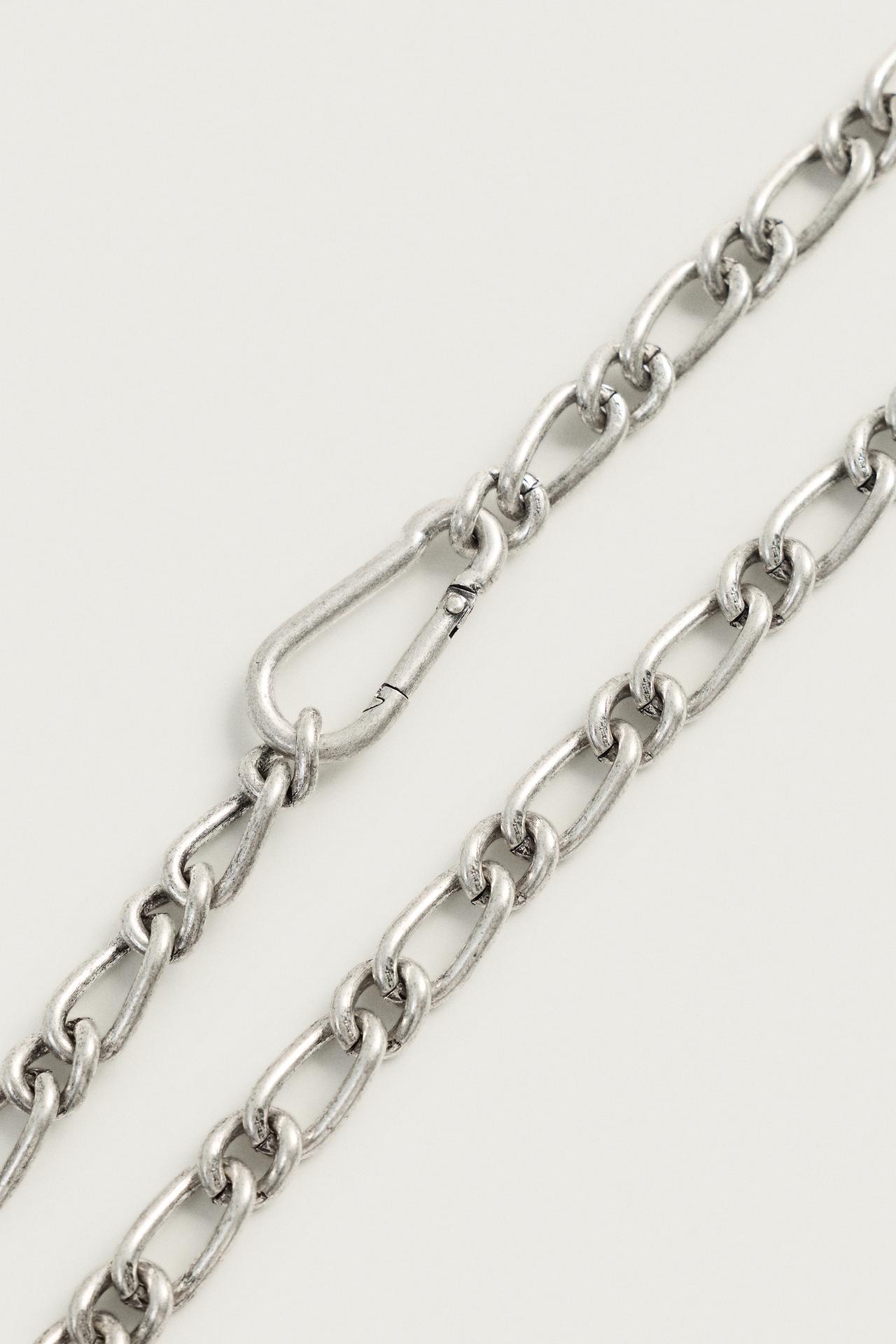 METAL LINK NECKLACE — Silver