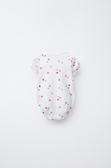 2-PACK OF FLORAL PRINT BODYSUITS - Fuchsia by Zara - Image 2