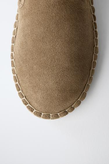 CHAUSSURES EN CUIR ET JUTE - Marron de Zara - Image 5