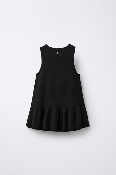 KNIT DRESS WITH SHINY BOW - Black by Zara - Image 1