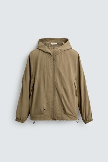 TECHNICAL HOODIE JACKET - Beige by Zara - Image 0