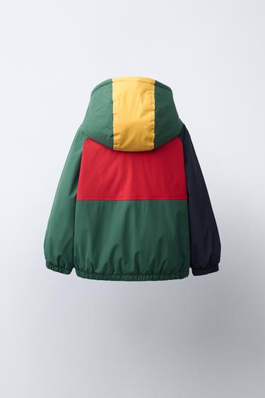CAZADORA ACOLCHADA COLORBLOCK WATER REPELLENT - Verde de Zara