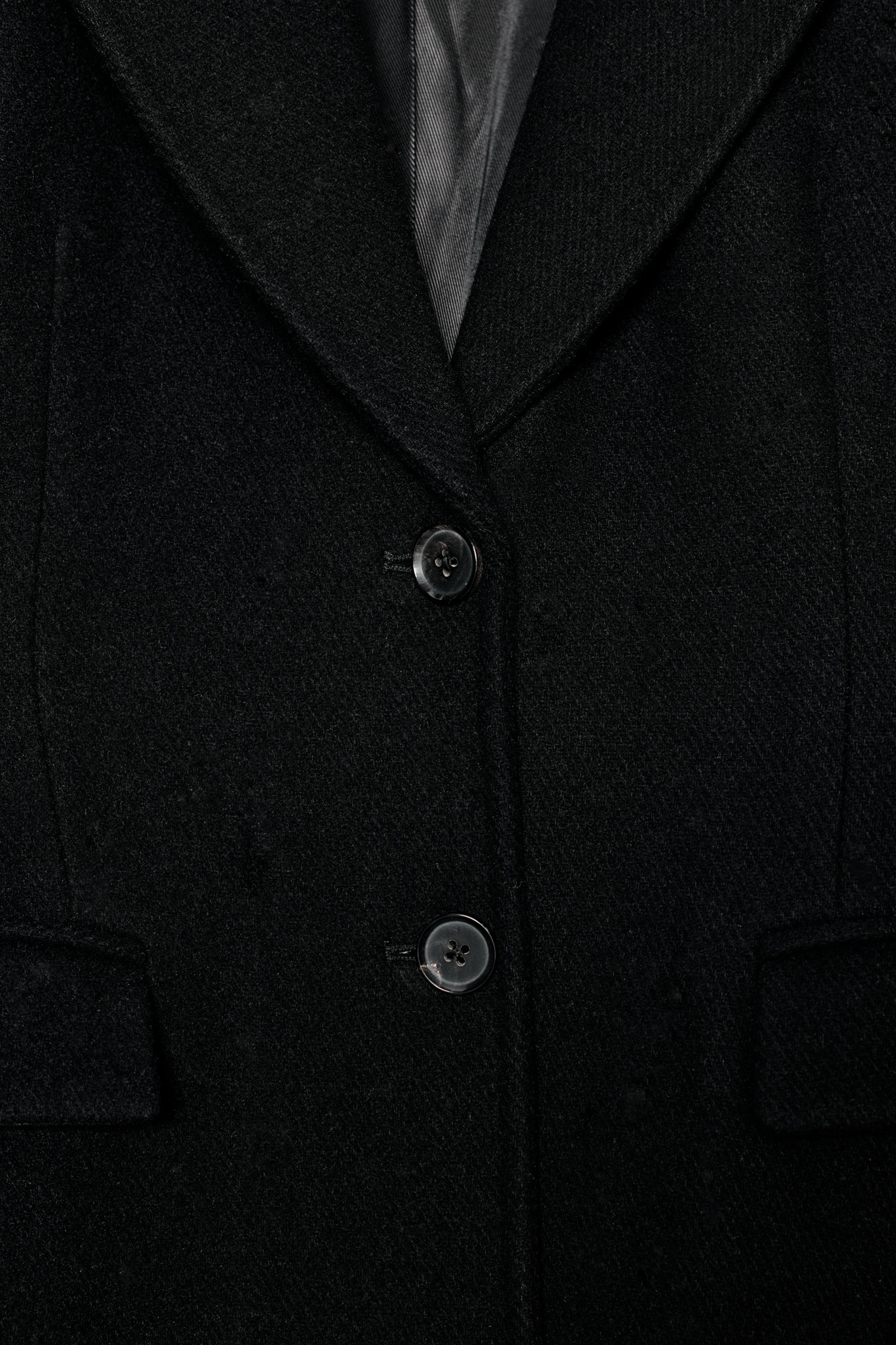 WOOL BLEND COAT WITH FAUX FUR COLLAR ZW COLLECTION