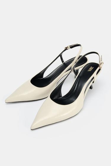 CHAUSSURES À TALONS OUVERTES À L'ARRIÈRE - Écru de Zara - Image 3