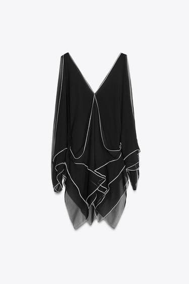 TOP ASYMÉTRIQUE ZW COLLECTION - Noir de Zara - Image 3