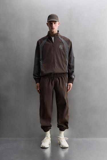 COLOUR BLOCK FOOTBALL TECHNICAL TROUSERS - Burgundy by Zara - Image 0
