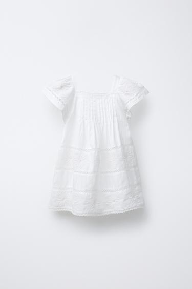 EMBROIDERED OPENWORK DRESS - White by Zara