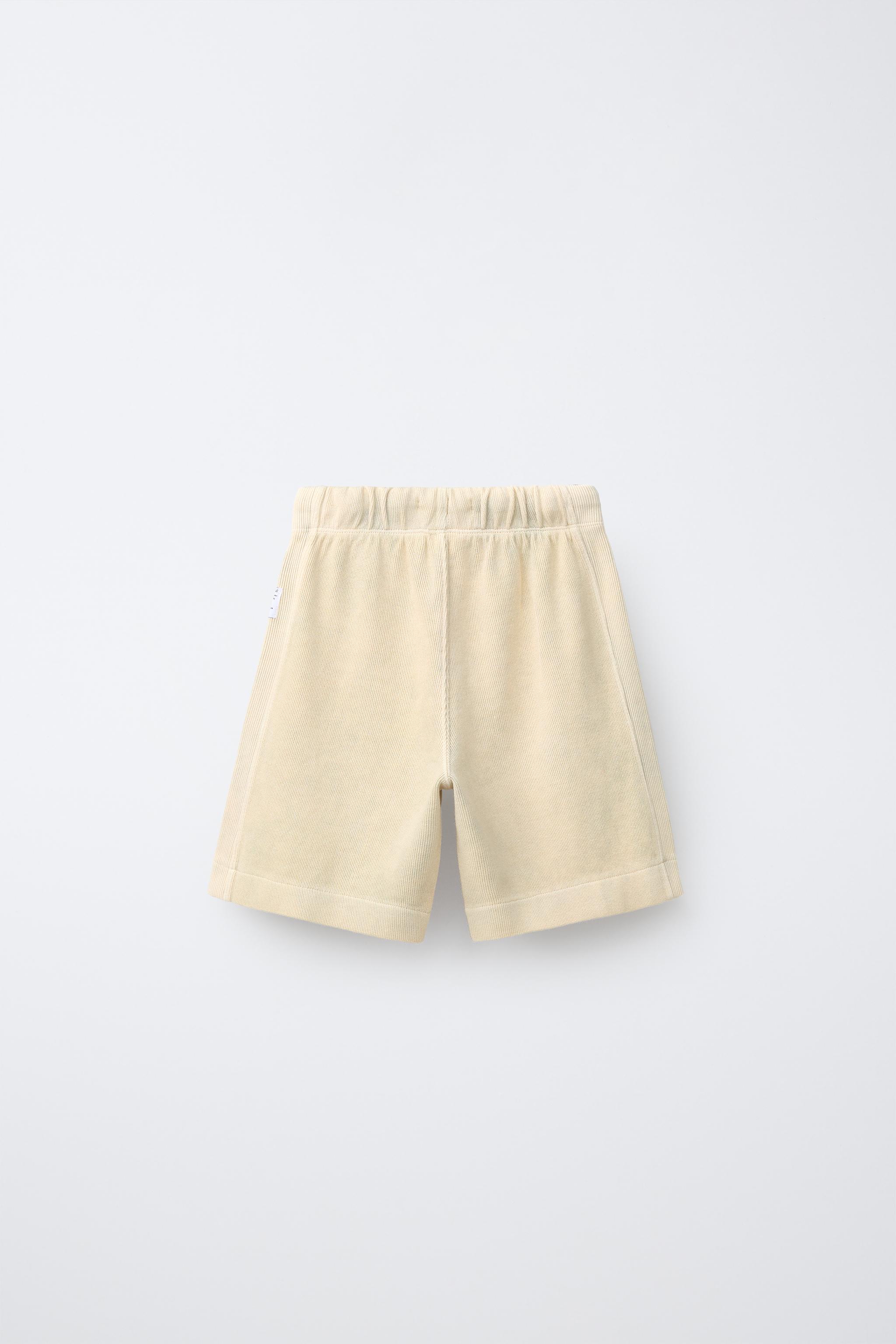 GARMENT DYED SHORTS — Ecru (alternate view)