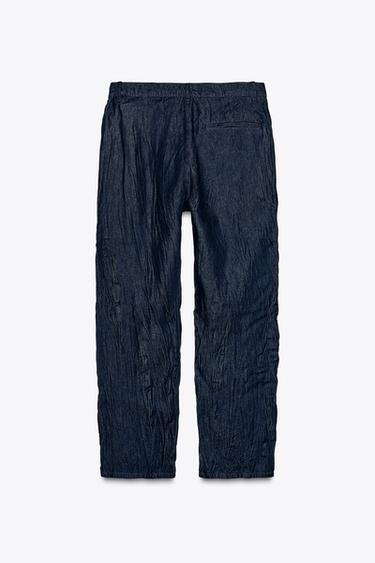 JEANS À EFFET PLISSÉ X FANGLU LING - Bleu de Zara - Image 5