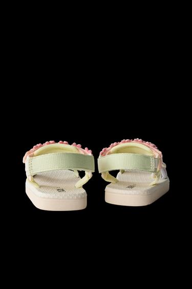 FLORAL STRAP SANDALS - Pink by Zara