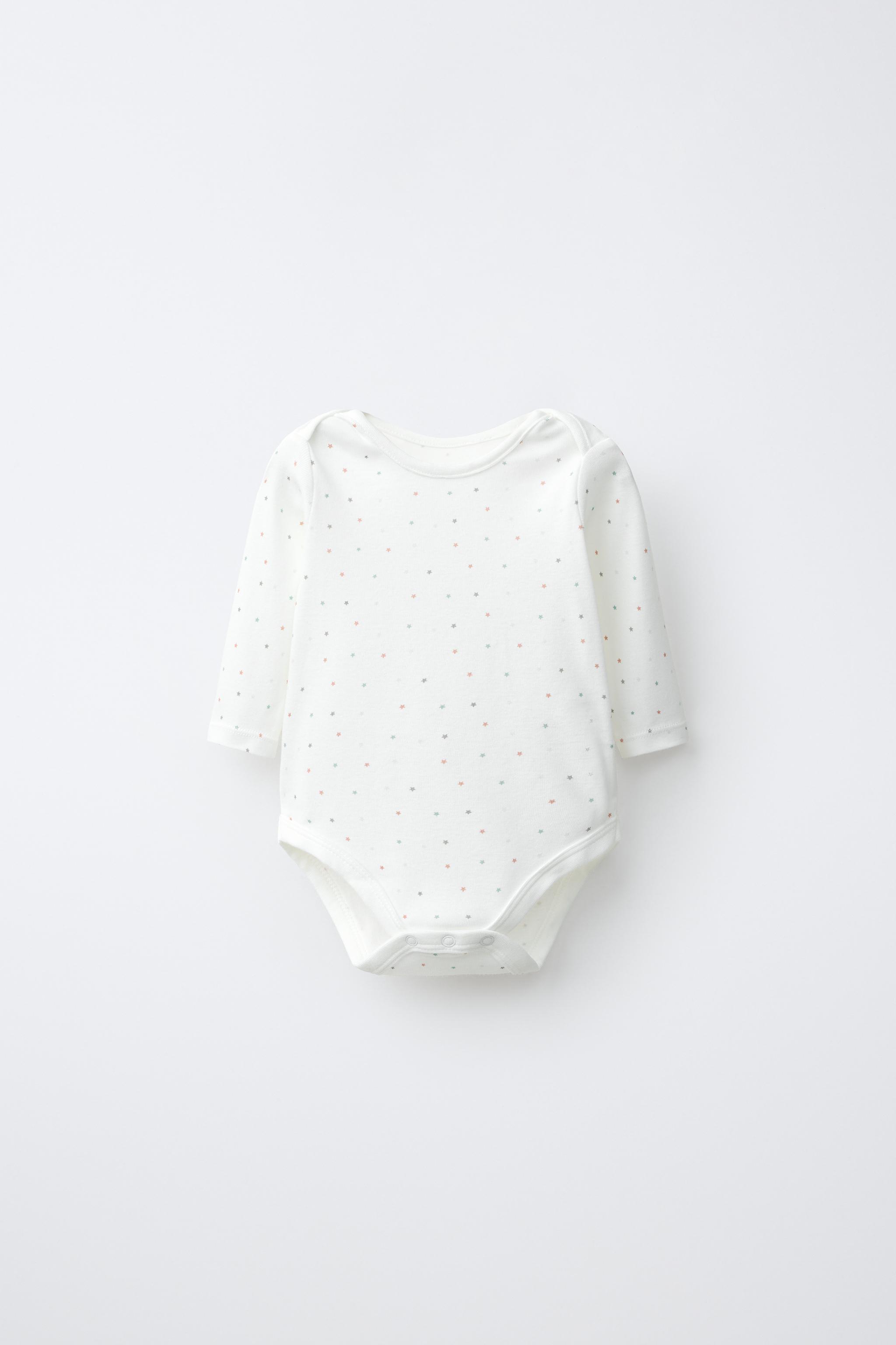 FIVE-PACK STAR AND STRIPE BODYSUITS — Multicolored