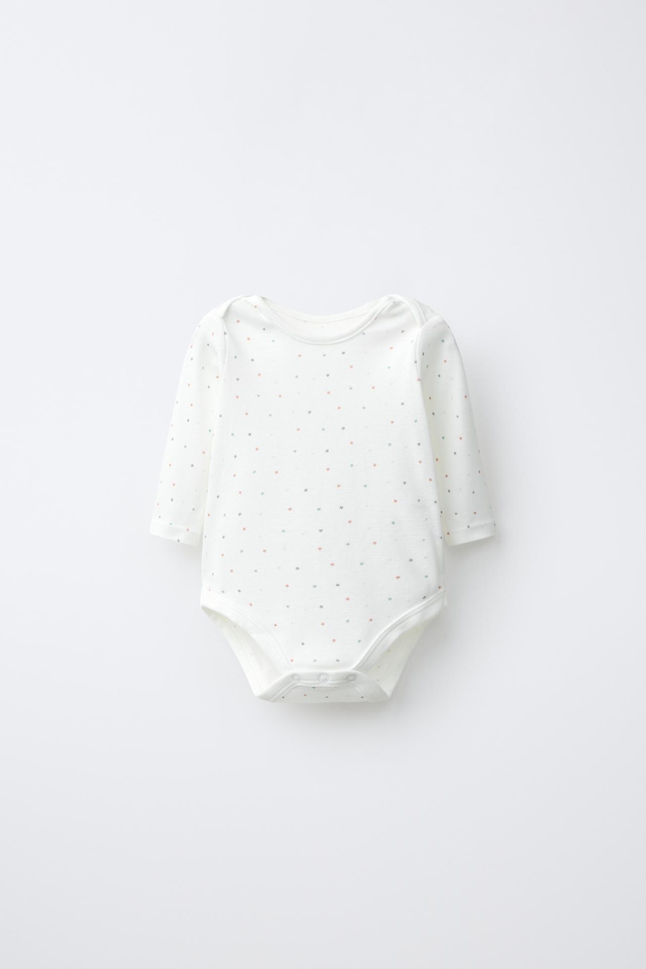 FIVE-PACK STAR AND STRIPE BODYSUITS — Multicolored