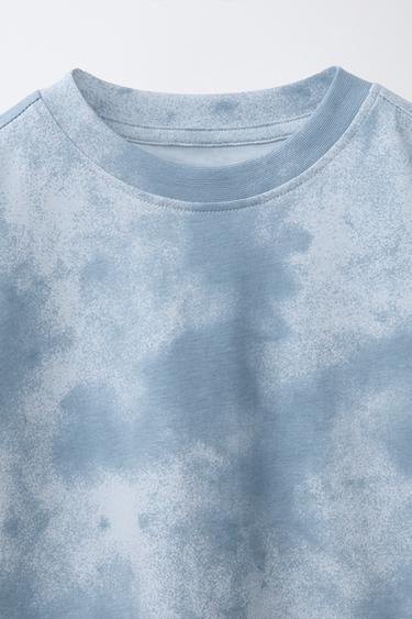 TIE-DYE SPORTY T-SHIRT - Blue/White by Zara - Image 2