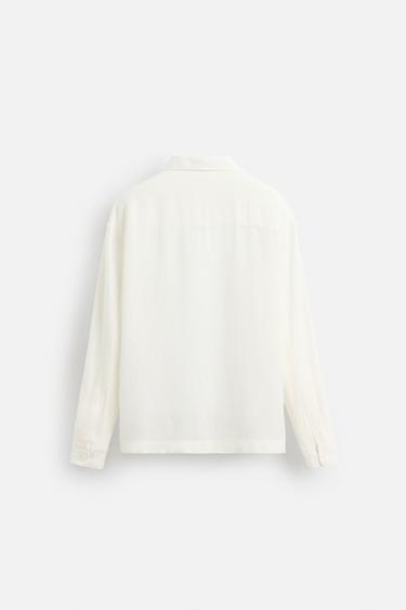 CHEMISE FLUIDE REGULAR FIT - Blanc cassé de Zara - Image 7