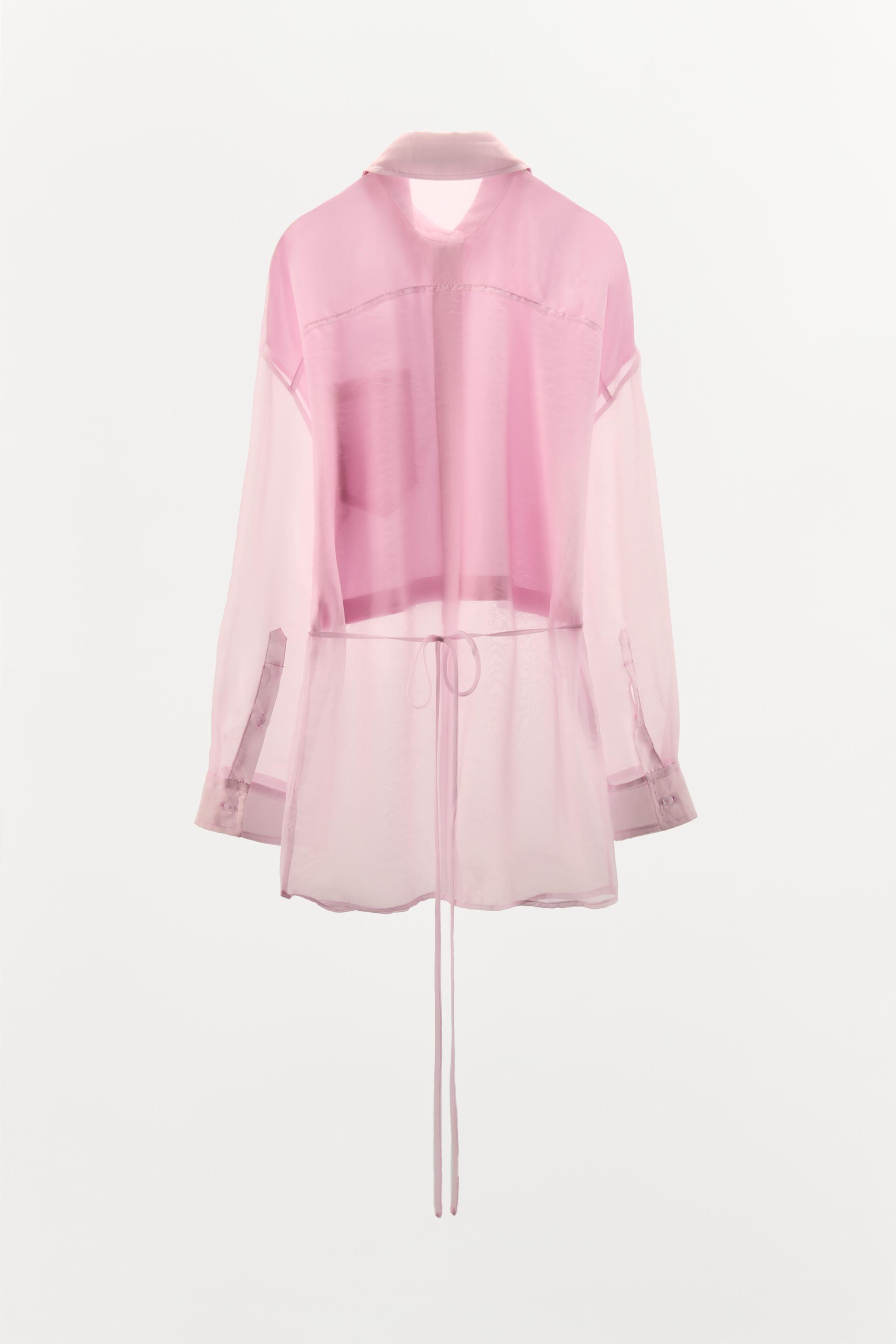 ORGANZA COMBINATION OVERSIZED SHIRT - Pink | ZARA United States