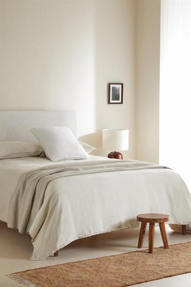 (160 GSM) WASHED LINEN BED LINEN - Light beige by Zara - Image 0