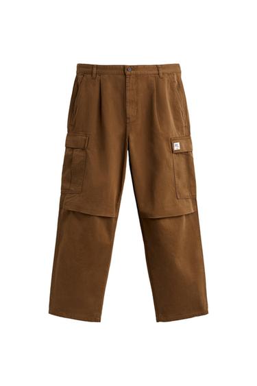 PLEATED CARGO TROUSERS