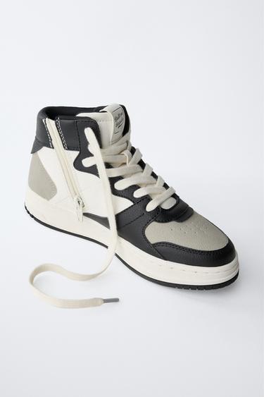 BASKETS MONTANTES DE SPORT CONTRASTE - Gris de Zara - Image 2