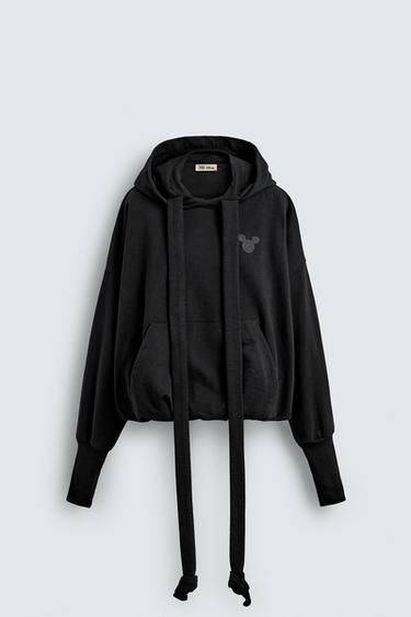 ÁO NỈ THÊU HÌNH BÓNG MICKEY HARRY LAMBERT FOR ZARA X DISNEY - Màu đen từ Zara
