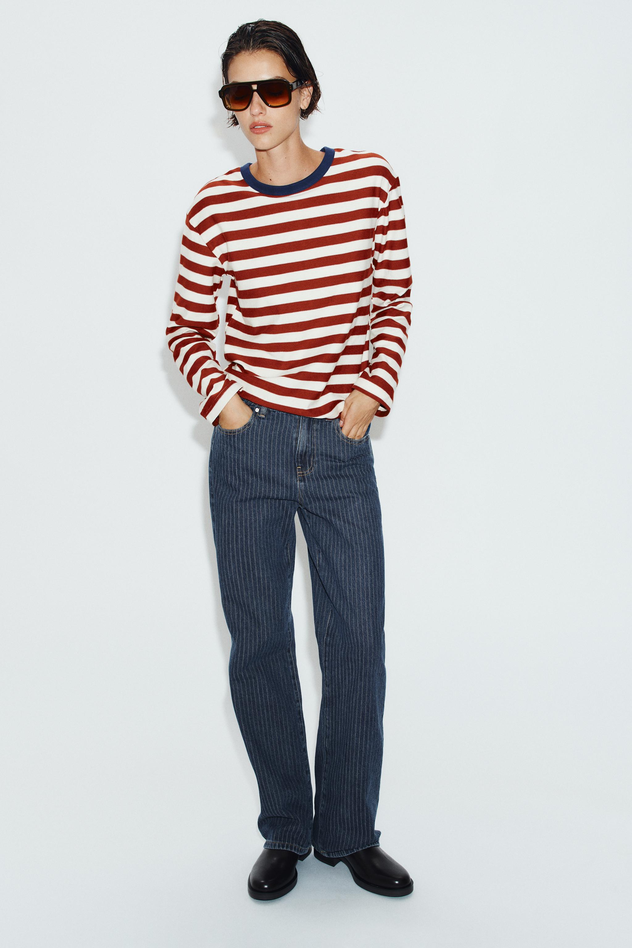 Zara GENİŞ ÇİZGİLİ T-SHIRT