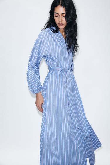 STRIPED SHIRT DRESS - Red Stripe by Zara
