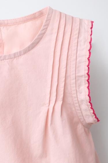 POPLIN TOP - Pink by Zara - Image 2