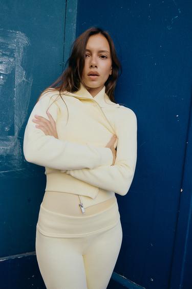 PANTALÓN FELPA FLARE - Amarillo de Zara - Imagen 0