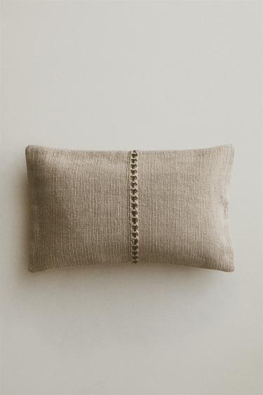 CAPA DE ALMOFADA TRANÇADA - Marrom da Zara