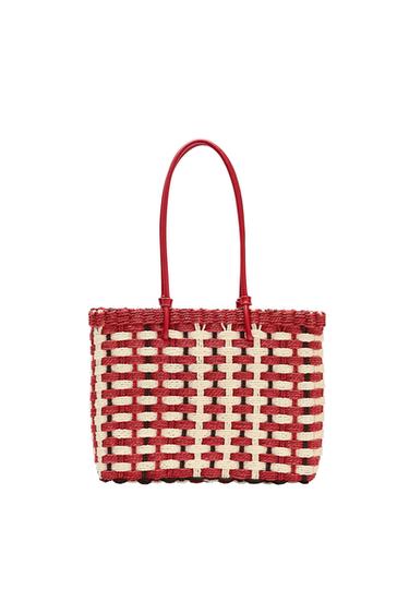 BRAIDED-EFFECT MINI TOTE BAG