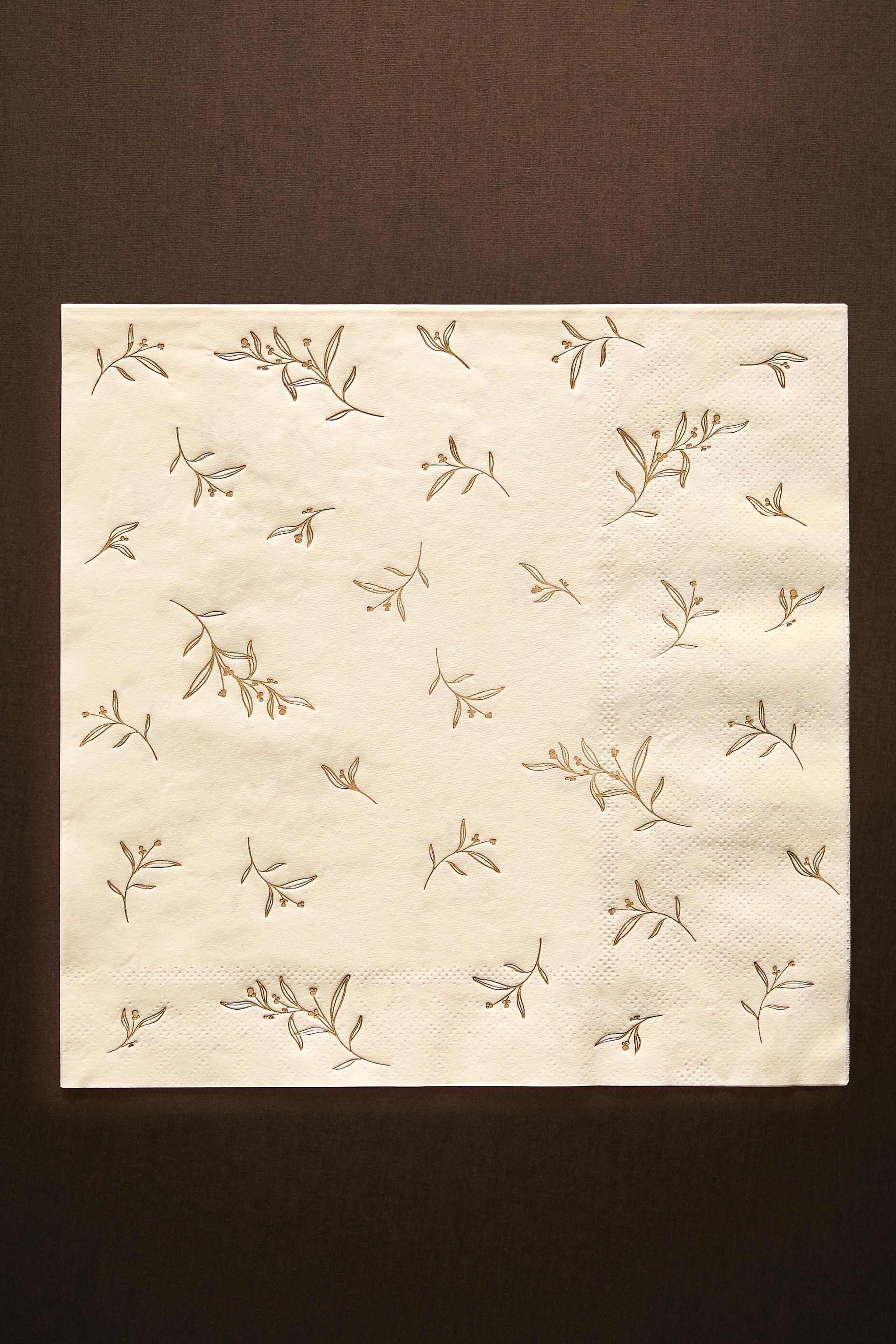 SET OF CHRISTMAS BRANCH PAPER NAPKINS (SET OF 20)