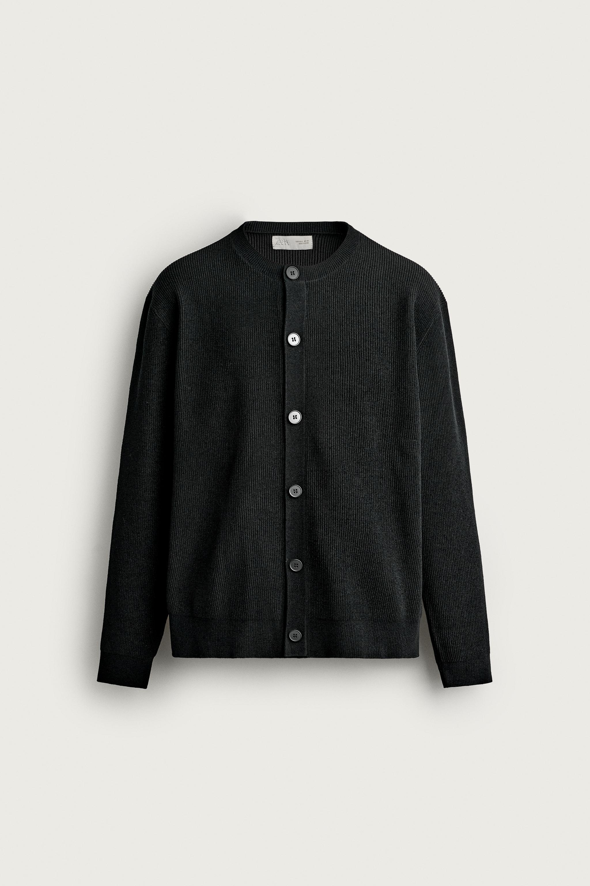 シェニール リラックスフィット カーディガン - ブラック | ZARA Japan