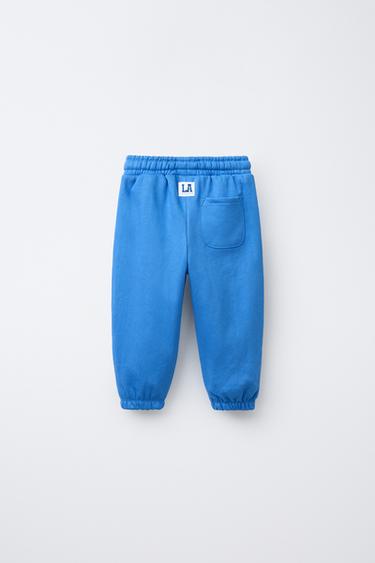 JOGGER TEXT TROUSERS - Light blue by Zara - Image 1