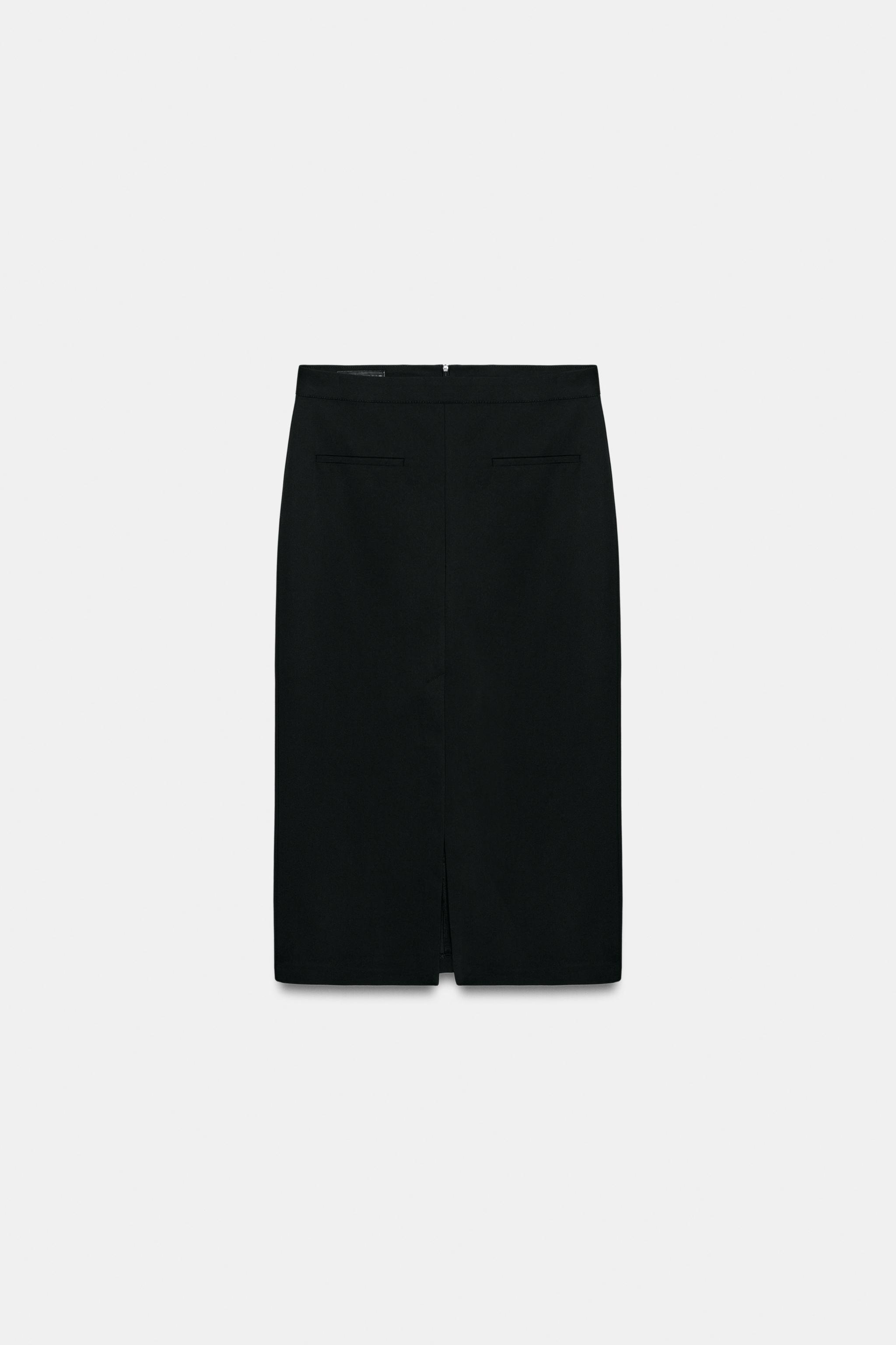 SLIT MIDI SKIRT