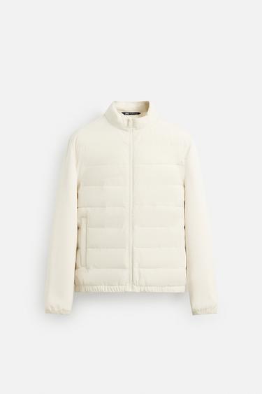 CAZADORA ACOLCHADA COMBINADO - Beige / Tostado de Zara