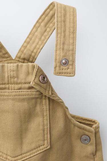 SALOPETTE EN SERGÉ LONGUE UNIE - Beige de Zara - Image 2