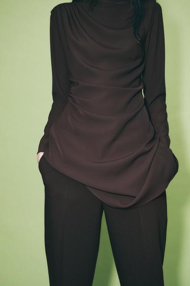 DRAPIERTES MINIKLEID - Braun von Zara - Bild 0
