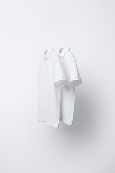 PACK OF TWO PIQUÉ POLO SHIRTS - White by Zara